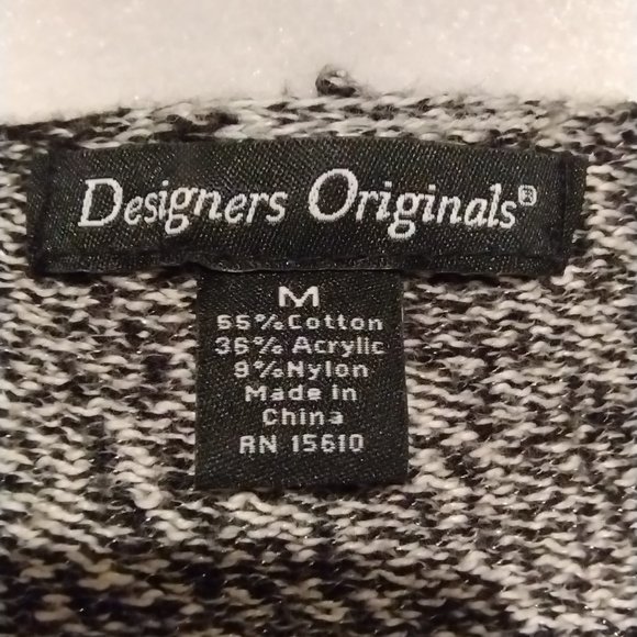 Designers Original Long Gray Cardigan Size Medium with Large Buttons and a Hood - Picture 2 of 2